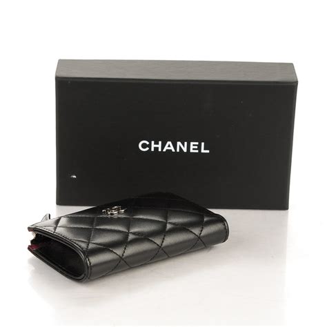 chanel 6 key holder silver lambskin